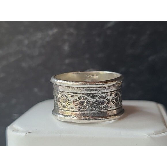 Silpada Queen For A Day 925 Sterling Silver Cubic Zirconia Floral Ring SIZE US 9 - Picture 5 of 10